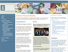 Tablet Screenshot of centerforfinancialstability.net